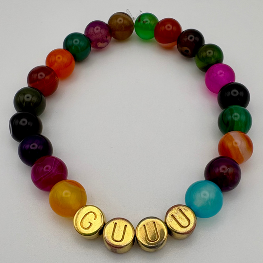 GUUU Heilstein-Armbändle - Regenbogenachat